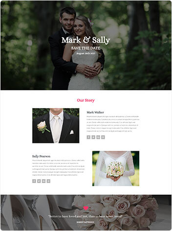 Wedding Website Sample