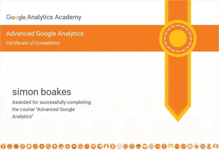 Google Analytics Advanced Certificate