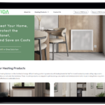 Vida Heating Solutions Website on a Tablet