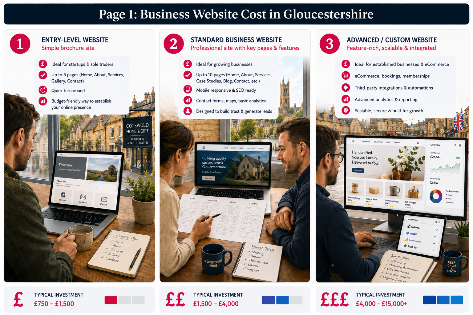 Website Cost Gloucestershire