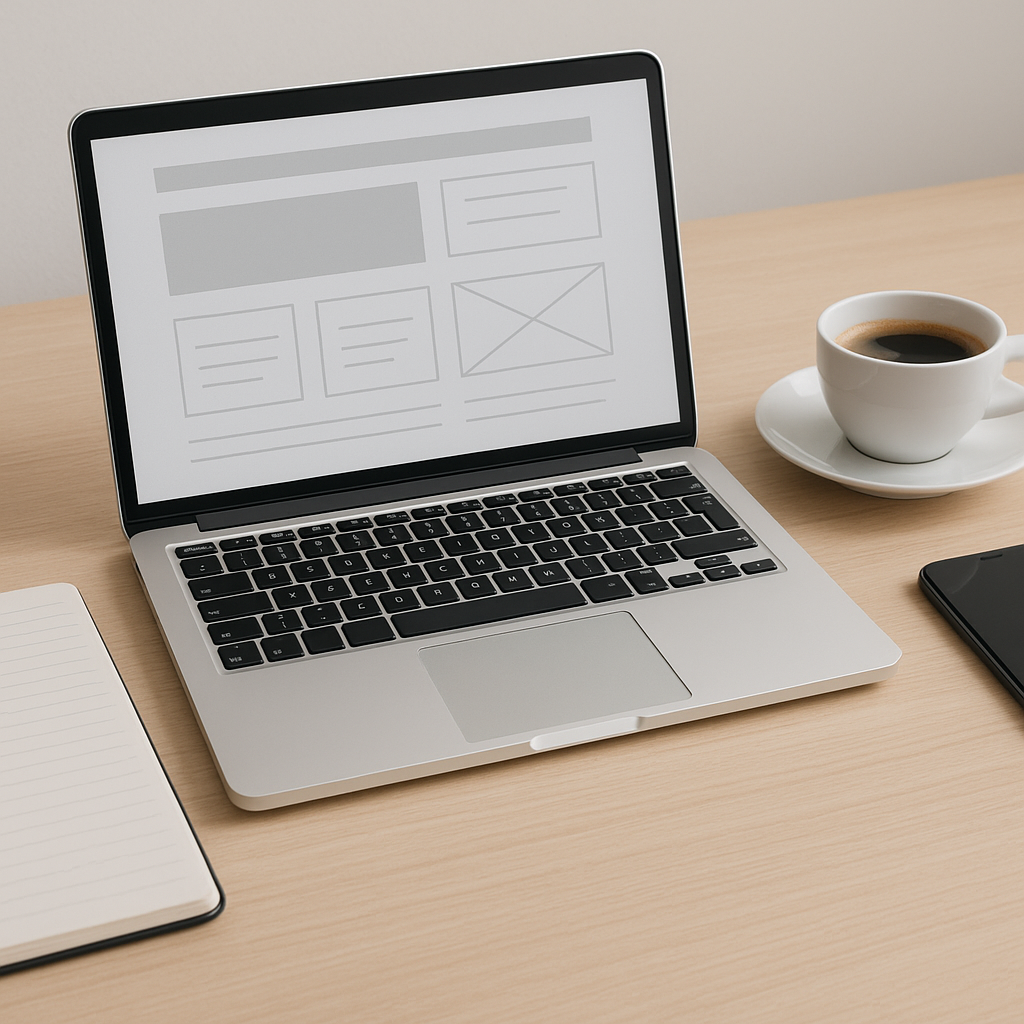 Website planning workspace for a Gloucestershire business